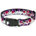 thumbnail image 1 of Looney Tunes Pet Collar, Dog Collar Plastic Buckle, Sylvester The Cat Expressions Purple, 11 to 16.5 Inches 1.0 Inch Wide, 1 of 6
