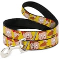 thumbnail image 1 of Looney Tunes Pet Leash, Dog Leash, Elmer Fudd Expressions Yellow, 4 Feet Long 1.0 Inch Wide, 1 of 2