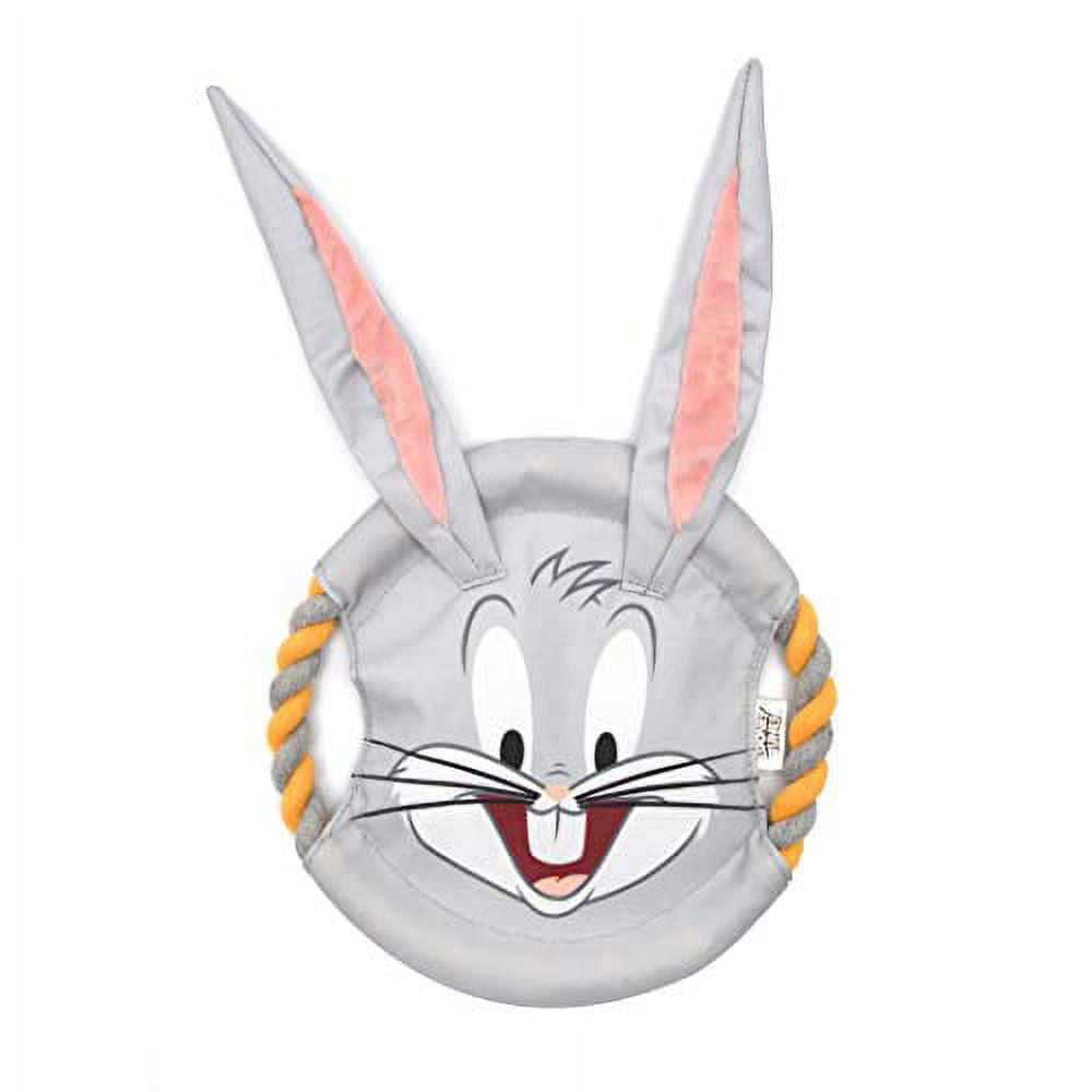 Looney Tunes for Pets Grey Bugs Bunny Dog Frisbee With Rope Light