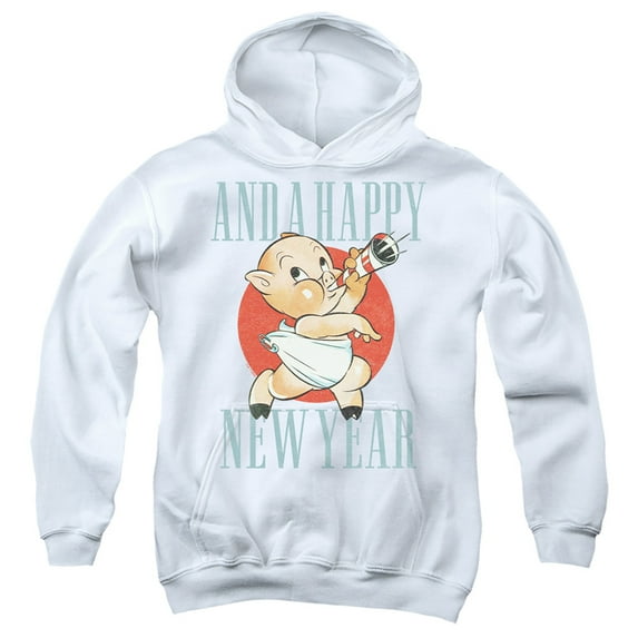 Looney Tunes Porky New Year Hearld Kids Hoodie for Youth Boys and Girls