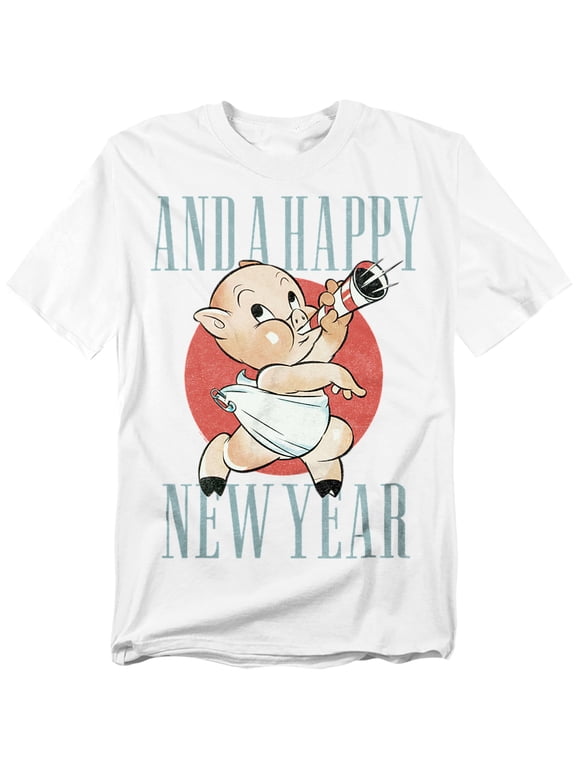 T-Shirt Porky New Year Hearld Unisex Graphic Tee For Men & Women