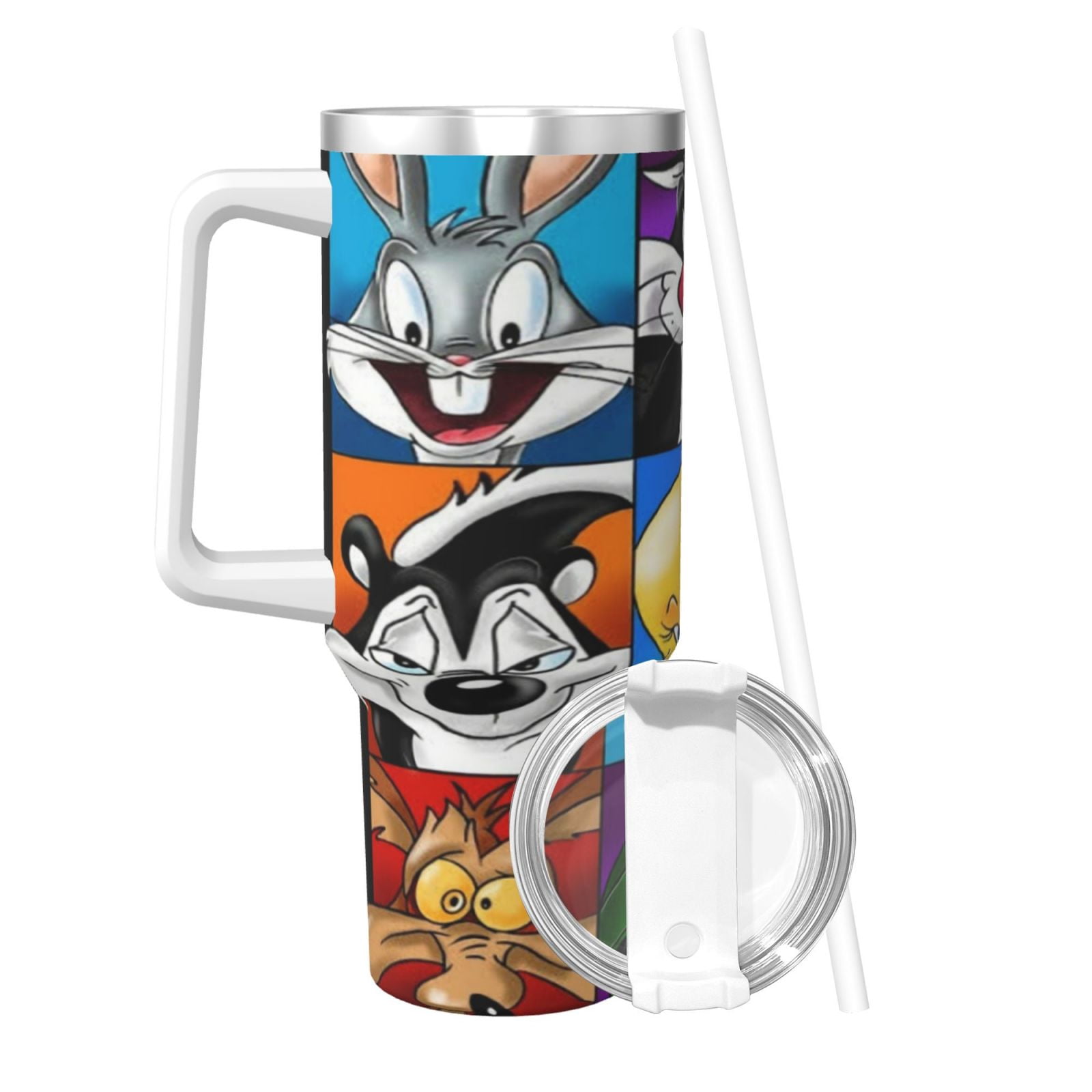 Looney Tunes Print Thermos Insulated Stainless Steel Hot/Cold Coffee