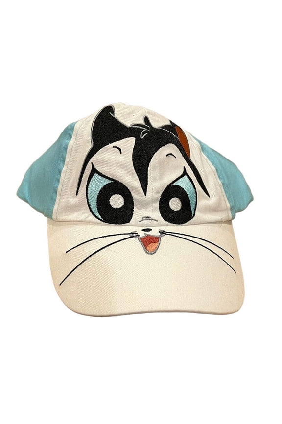 Looney Tunes Pussyfoot Pussy Foot Big Face Embroidered Hat Cap Halloween Costume New