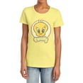 thumbnail image 1 of Looney Tunes Retro Tweety Women's T Shirt, Banana, Large, 1 of 6