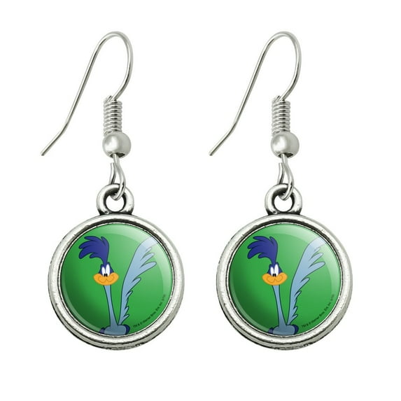 Looney Tunes Road Runner Novelty Dangling Drop Charm Earrings