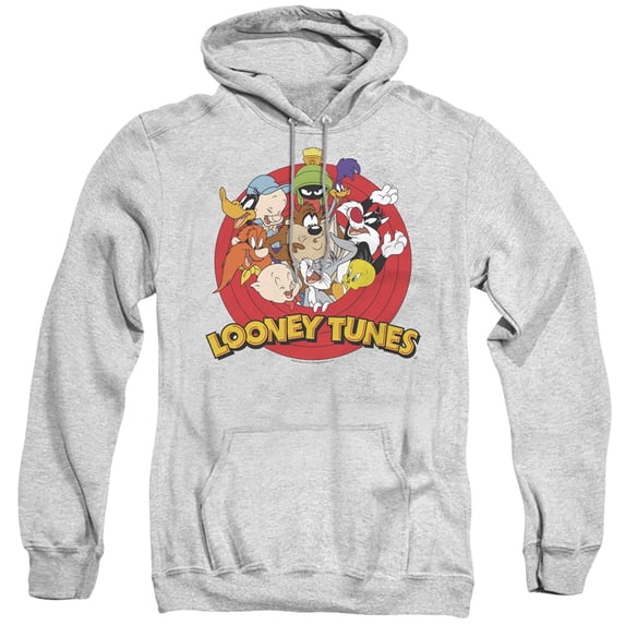 Looney Tunes Smaller Group Adult Pullover Hoodie Sweatshirt Athletic Heather