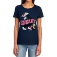 thumbnail image 1 of Looney Tunes Sneaky Women's T Shirt, Navy, Medium, 1 of 6