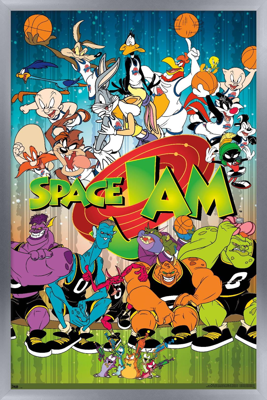Looney Tunes: Space Jam - Classic Wall Poster, 22.375 x 34, Framed 