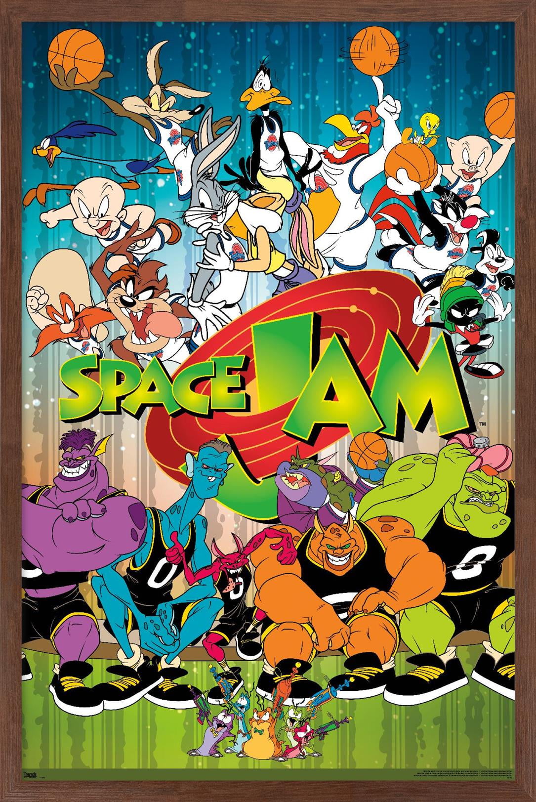 Looney Tunes: Space Jam - Classic Wall Poster, 22.375 x 34, Framed