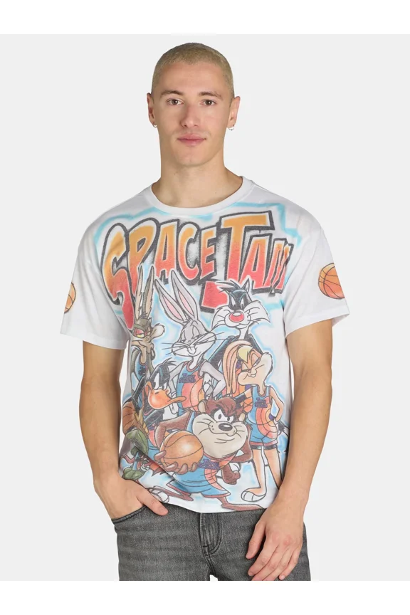 Space Jam Men's & Big Men's Graphic Print Tee with Short Sleeves, Sizes S-XL