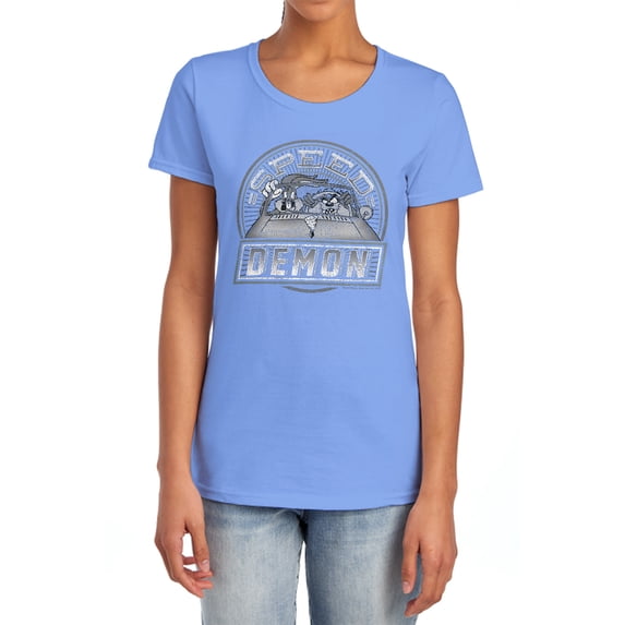 Looney Tunes Speed Demon Women's T Shirt, Carolina Blue, Medium