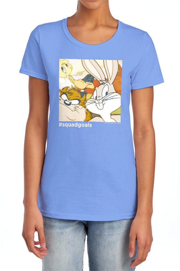 Squad Goals Women's T Shirt, Carolina Blue, Small