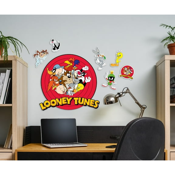 Looney Tunes Squad Movable Vinyl DIY Wall Art Stickers Set - Walls, Windows, Doors
