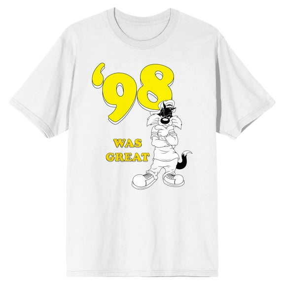 Looney Tunes Sylvester '98 Was Great Men's White T-shirt-3XL