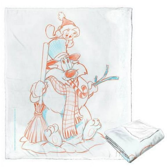 Looney Tunes Sylvester Snowman Warner Bros Kids Silk Touch Throw Blanket, 50 x 60 inches