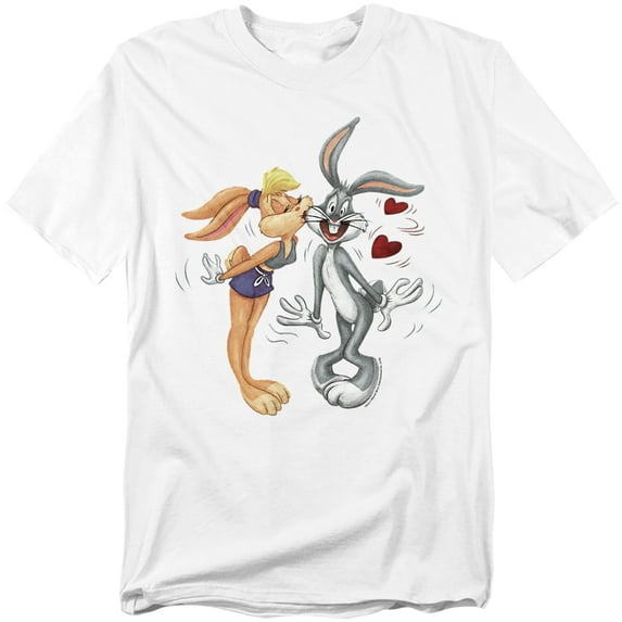 Looney Tunes T-Shirt Bugs And Lola Kiss Valentine'S Day Unisex Graphic Tee for Men & Women