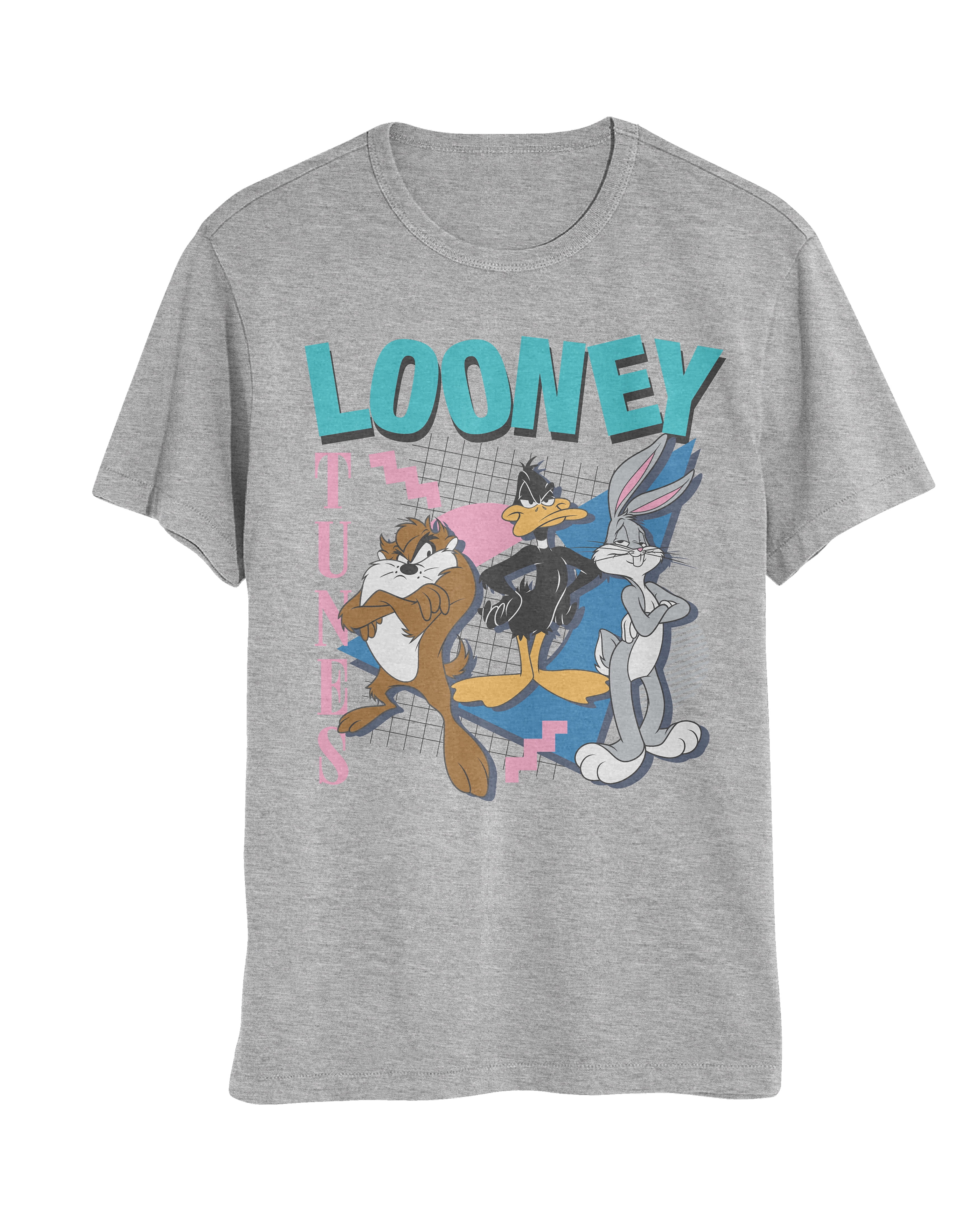 Looney Tunes Taz, Daffy and Bugs Bunny Mens and Womens Short Sleeve T-Shirt  (White, S-XXL)