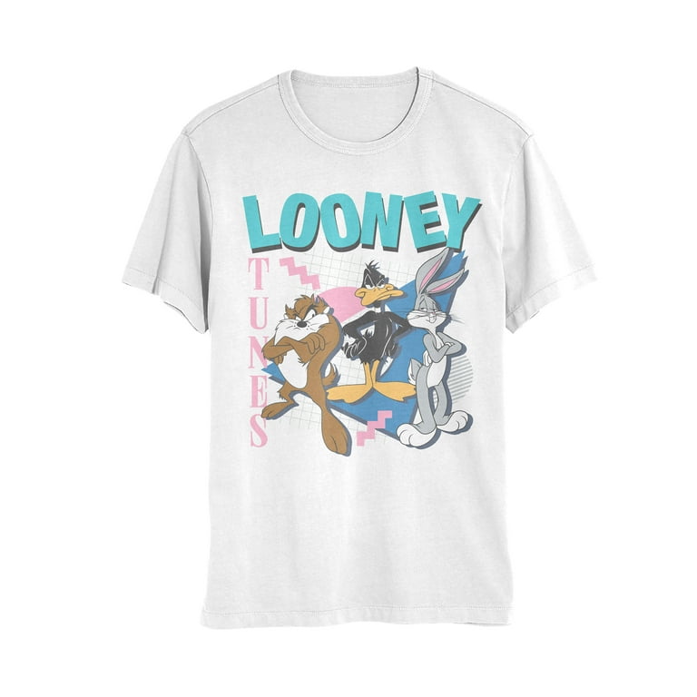 Looney Sleeve Short S-XXL) Tunes (White, Mens and Womens Bunny Taz, Daffy Bugs and T-Shirt