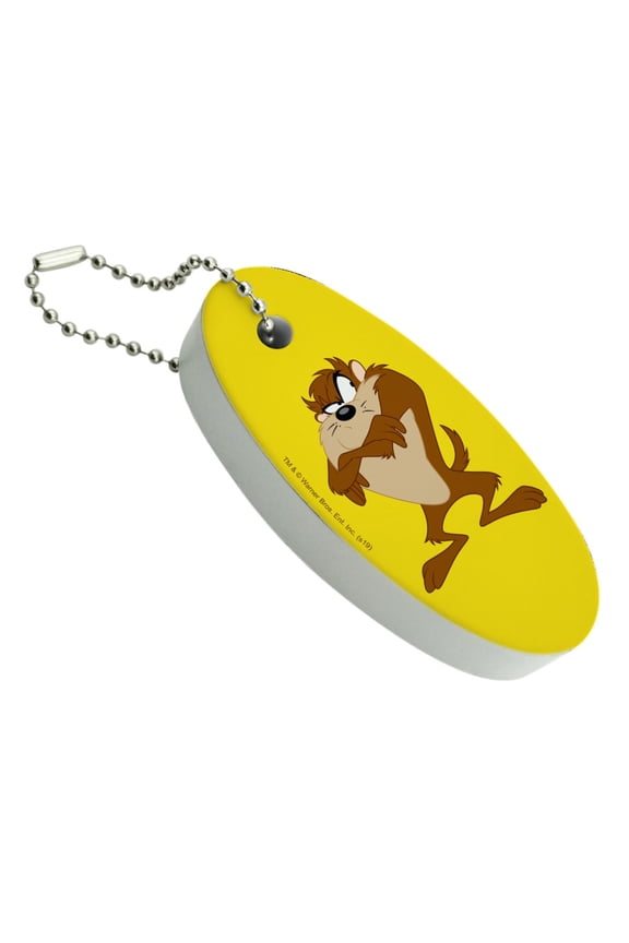 Looney Tunes Taz Floating Keychain Oval Foam Fishing Boat Buoy Key Float