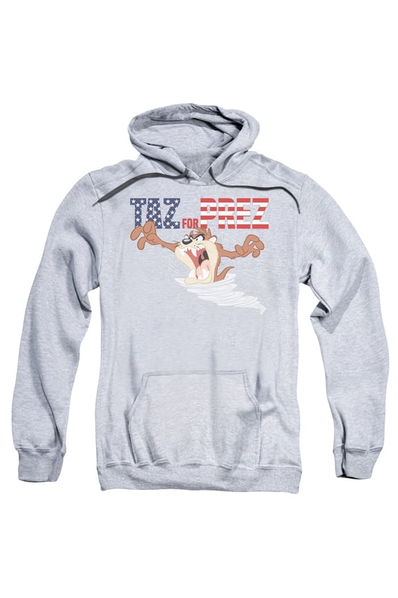 Sportswear LT218-AFTH-6 Looney Tunes Taz for Prez 3 Adult Pullover Hoodie, Athletic Heather - 3X
