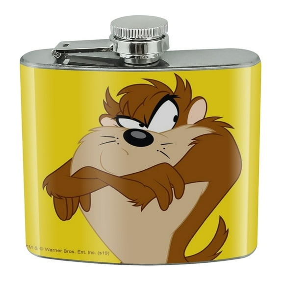 Looney Tunes Taz Stainless Steel 5oz Hip Drink Kidney Flask