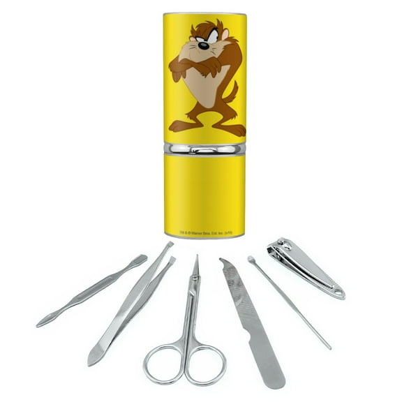 Looney Tunes Taz Stainless Steel Manicure Pedicure Grooming Beauty Care Travel Kit