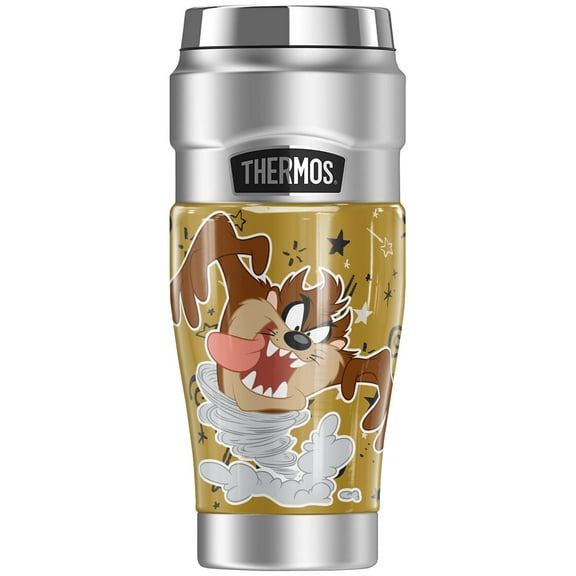 Looney Tunes Taz Star Pattern THERMOS STAINLESS KING Stainless Steel Travel Tumbler, Vacuum insulated & Double Wall, 16oz