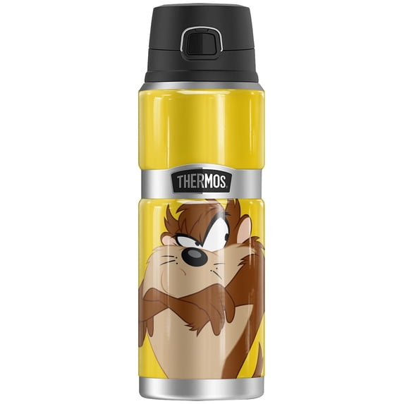 Looney Tunes Taz, THERMOS STAINLESS KING Stainless Steel Drink Bottle, Vacuum insulated & Double Wall, 24oz