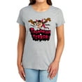 thumbnail image 1 of Looney Tunes Taz Terror Women's T Shirt, Athletic Heather, 2X-Large, 1 of 6