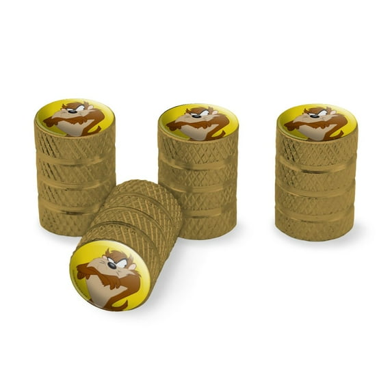 Looney Tunes Taz Tire Rim Wheel Aluminum Valve Stem Caps