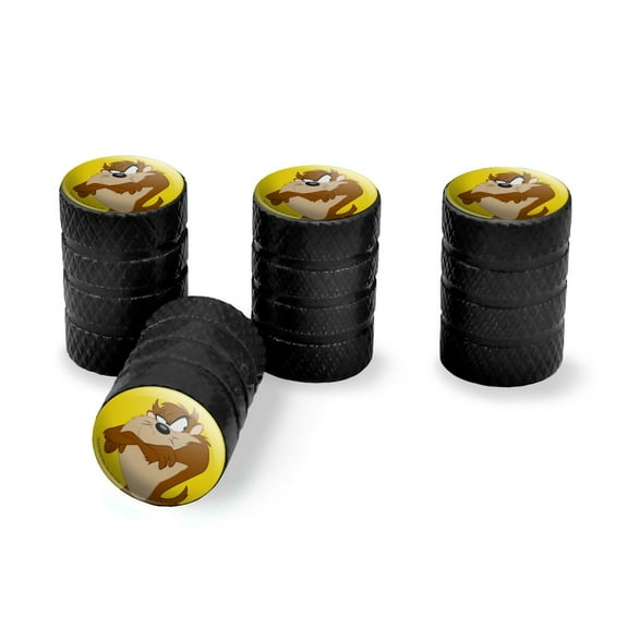 Looney Tunes Taz Tire Rim Wheel Aluminum Valve Stem Caps