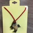 thumbnail image 1 of Looney Tunes Tazmanian Devil 1990s New Old Stock Plastic Necklace Red Cord, 1 of 2