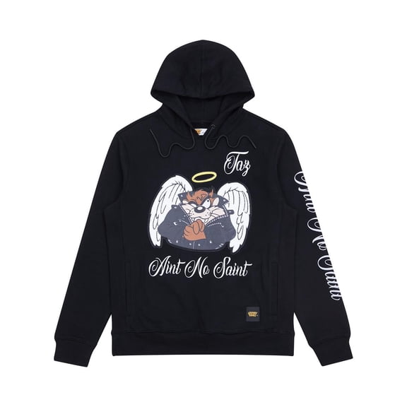 Looney Tunes Tazmanian Devil Ain't No Saint Hoodie, Black, Large
