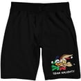 thumbnail image 1 of Looney Tunes Team Naughty Men's Black Sleep Pajama Shorts-XXL, 1 of 5