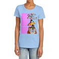 thumbnail image 1 of Looney Tunes Tiles Women's T Shirt, Light Blue, X-Large, 1 of 6