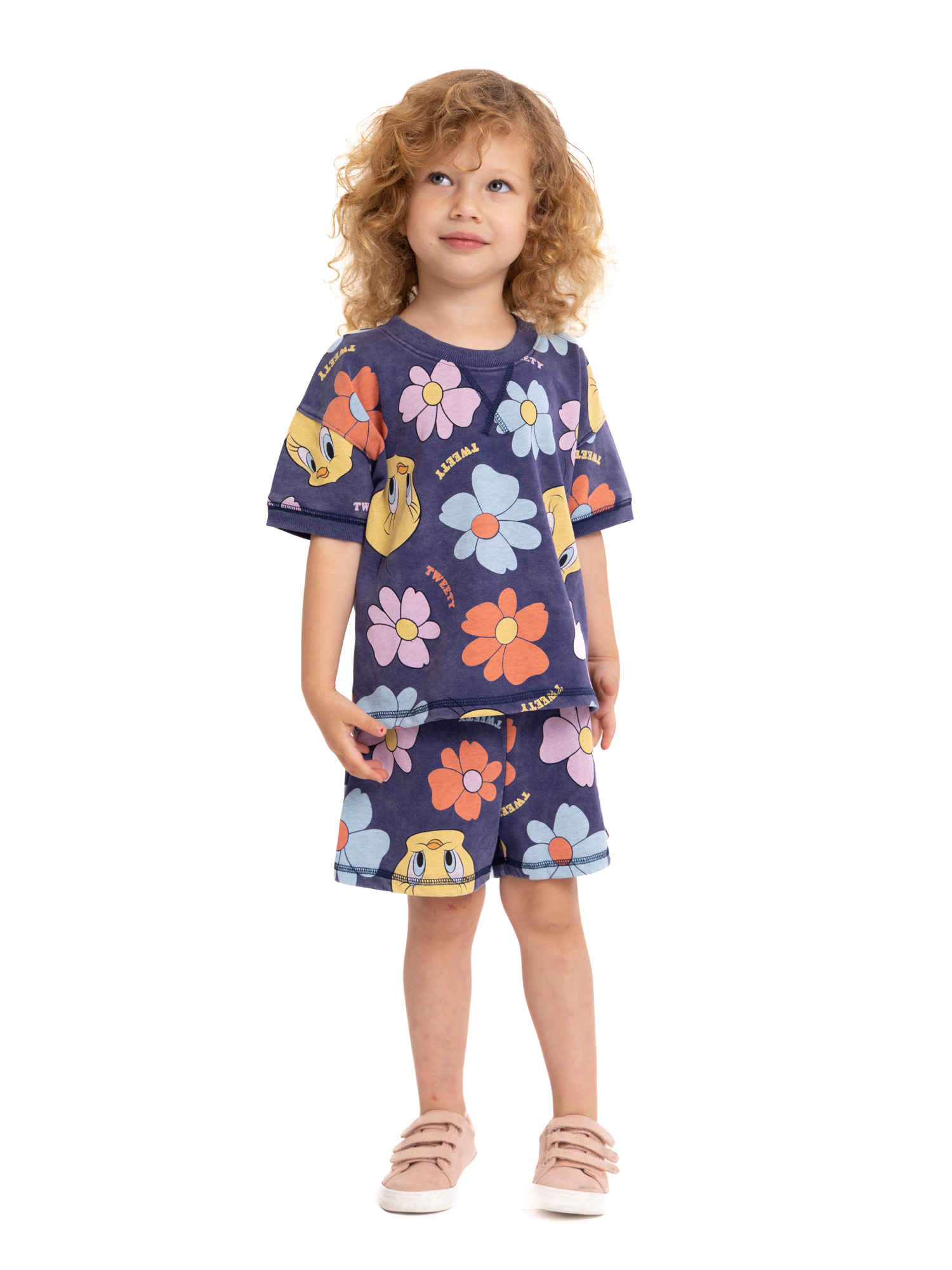 Looney Tunes Toddler Girls Tee and Shorts Set, 2-Piece, Sizes 12M-5T - image 1 of 10
