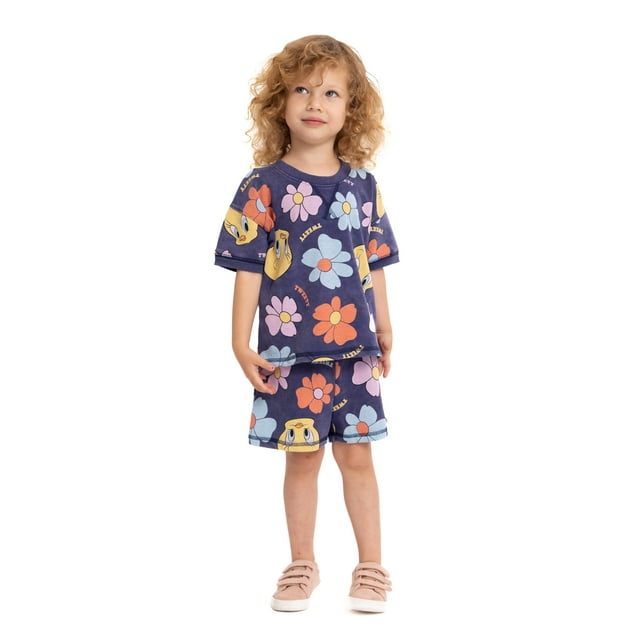 Looney Tunes Toddler Girls Tee and Shorts Set, 2-Piece, Sizes 12M-5T