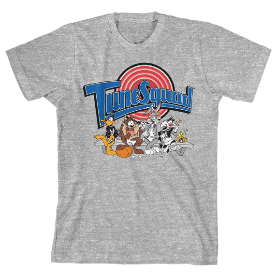Looney Tunes Tune Squad Youth Boys Space Jam 1996 Heather Grey Graphic Tee-S