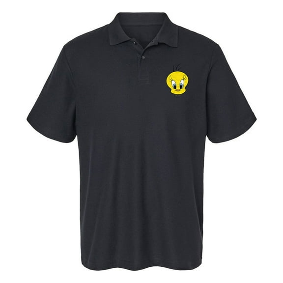Looney Tunes Tweety Bird Cotton Polo Shirt, Black, Medium