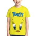 thumbnail image 1 of Looney Tunes Tweety Bird Cute Teen T-Shirt Crewneck Short Sleeve Double-Sided Print Summer Tee Shirts Top For Youth Boys Girls Children X-Large, 1 of 7