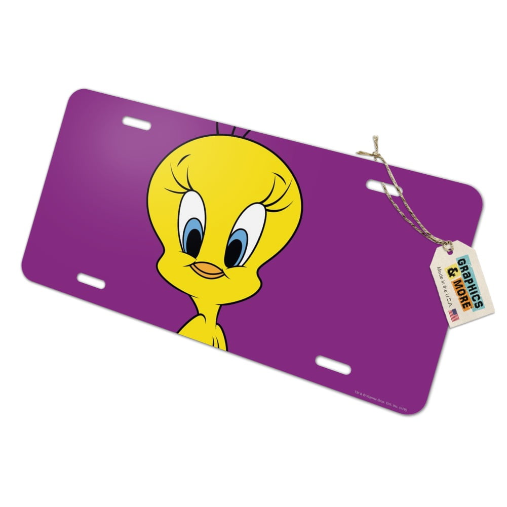 Looney Tunes トゥイーティー ライセンスプレート Looney Tunes Tweety Bird Novelty Metal Vanity Tag License Plate