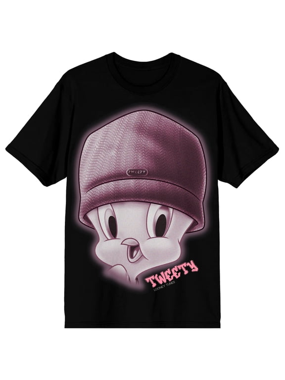 Looney Tunes Tweety Bird Oversized Graphic Tee - Men's Short Sleeve Crew Neck 100% Cotton Jersey T-Shirt-3XL