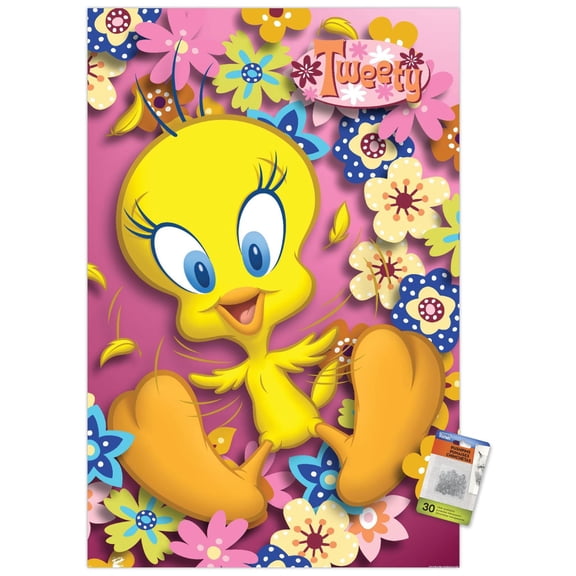Looney Tunes - Tweety Bird - Power Wall Poster with Push Pins, 22.375" x 34"