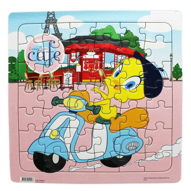 Looney Tunes' Tweety Bird Scooter Riding in Paris Puzzle (42pc