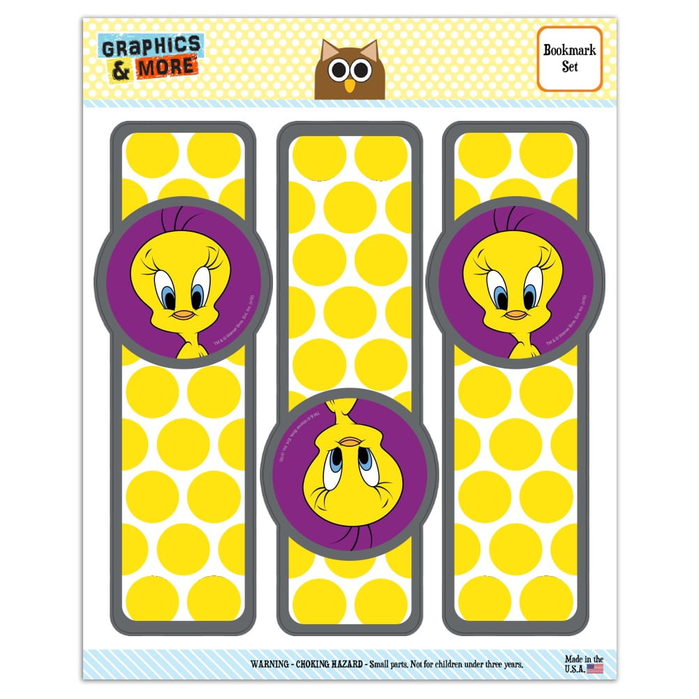 Looney Tunes Tweety Bird Set of 3 Glossy Laminated Bookmarks - Walmart.com