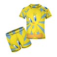thumbnail image 1 of Looney Tunes Tweety Boys 2-Piece Swimsuit Set, Short Sleeve Rash Guard & Swim Trunks, 1 of 7