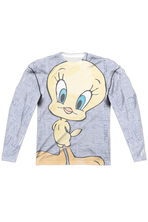 Tweety Girl Allover Print Officially Licensed Sublimation Adult Long Sleeves T Shirt