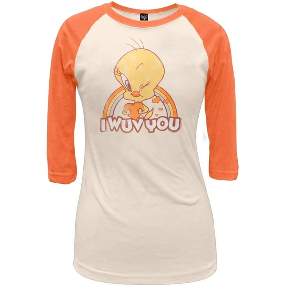 Looney Tunes - Tweety I Wuv You Juniors Raglan - Medium
