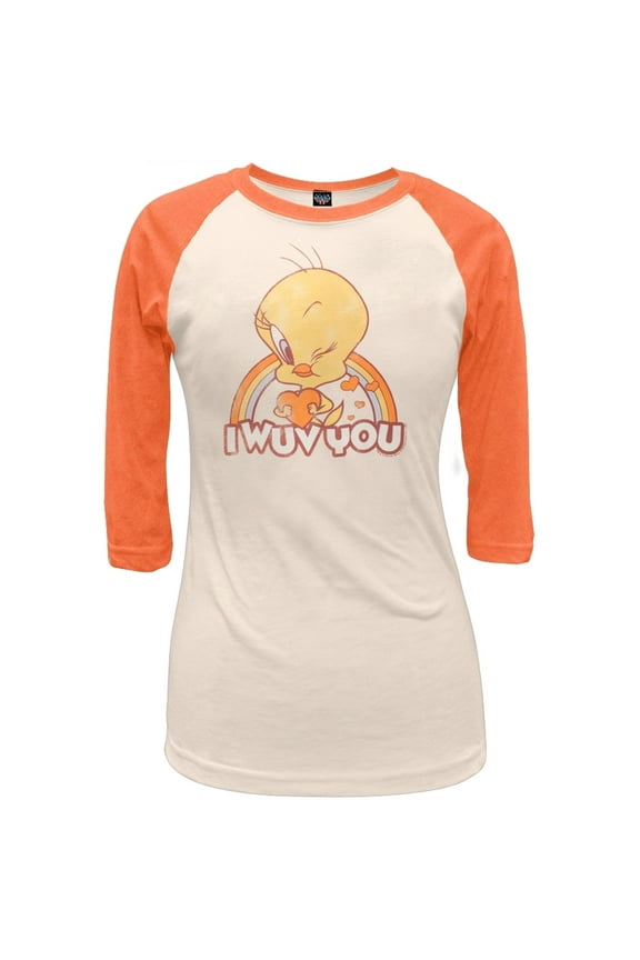 - Tweety I Wuv You Juniors Raglan - Medium