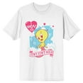 thumbnail image 1 of Looney Tunes Tweety My Tweet Heart Crew Neck Short Sleeve Women's White T-shirt - 4XLB, 1 of 4